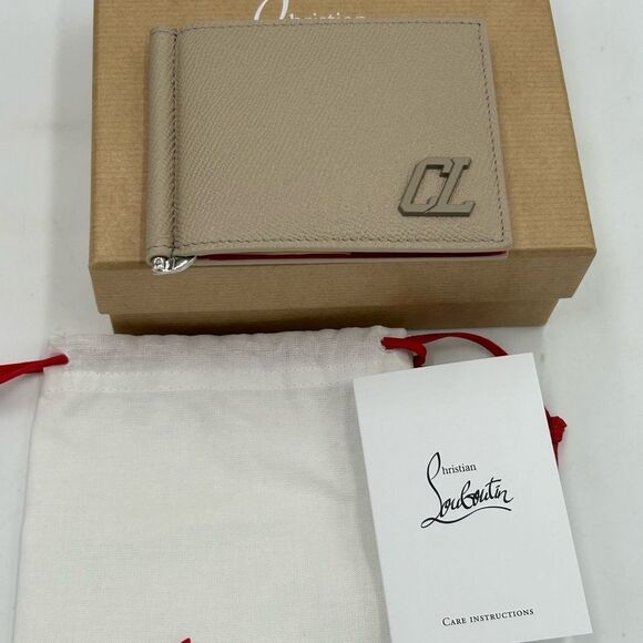 Men's Christian Louboutin calf leather wallet made in Italy NWT - Picture 7 of 9
